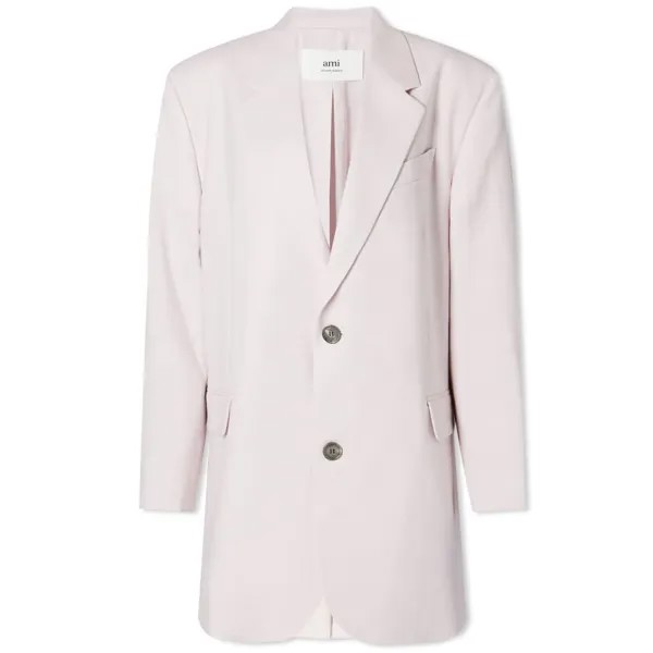 Пальто оверсайз с двумя пуговицами AMI Paris, розовый