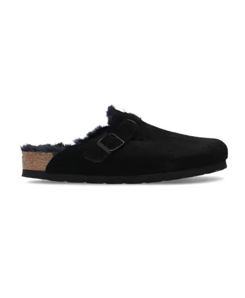 Замшевые шлепанцы Boston vl Birkenstock, черный