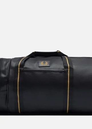 Дорожная сумка Fred Perry Pique Texture Barrel, цвет чёрный