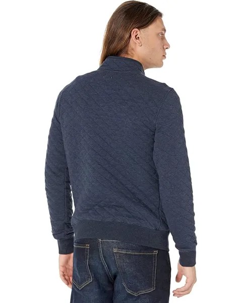 Пуловер Faherty Epic Quilted Fleece Pullover, цвет Navy Melange