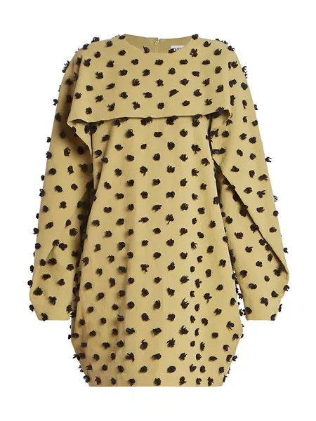 Мини-платье с драпировкой Crest Specks Issey Miyake, цвет ocher