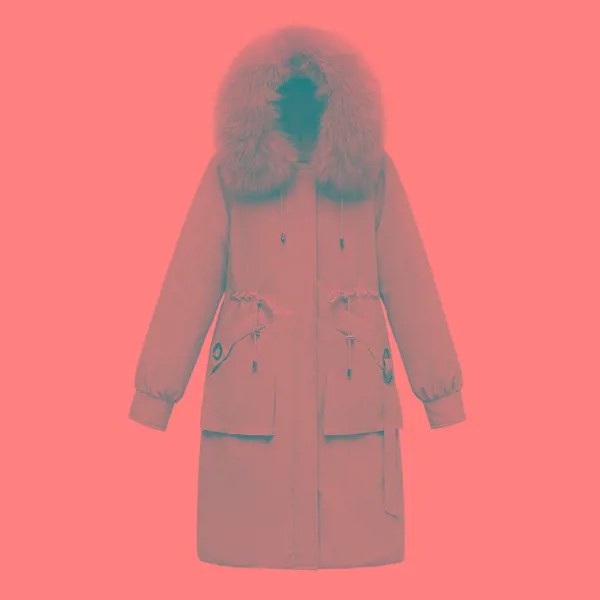 Женская зимняя куртка M-4XL на меховой подкладке зимнее теплое длинное пальто с капюшоном, женская верхняя одежда, джинсовая куртка Узкие хло...