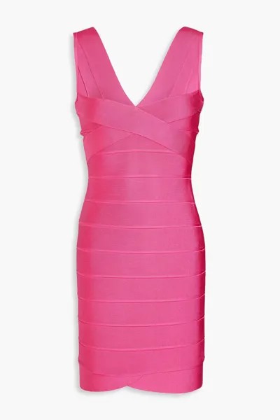 Бандажное мини-платье HERVÉ LÉGER, розовый