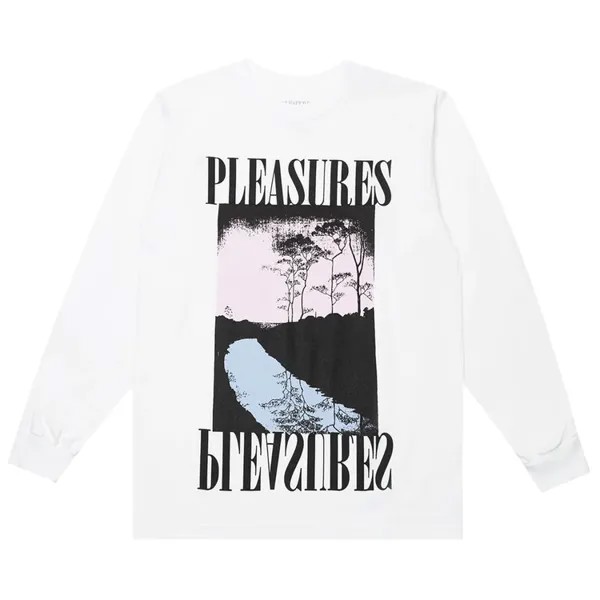 Лонгслив Pleasures River Long-Sleeve 'White', белый