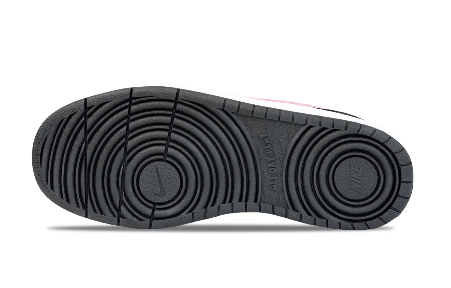 Кроссовки Nike Court Borough Skateboarding Shoes Women's Low-top Black/white/pink, черный/розовый