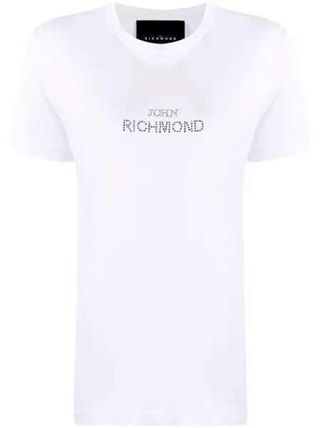 John Richmond футболка с декорированным логотипом