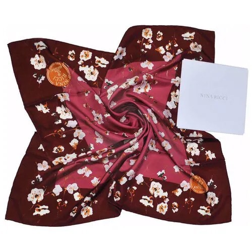 Бордовый платок в цветочек Nina Ricci 837893