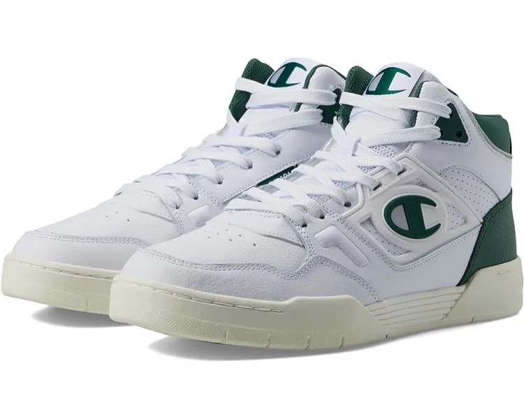 Кроссовки Champion 5 On 5 Hi, цвет White/Green/Chalk