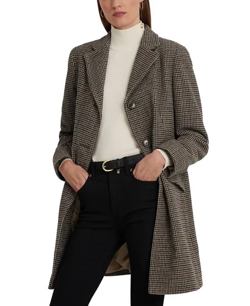 Женское длинное пальто с зубчатым воротником Lauren Ralph Lauren