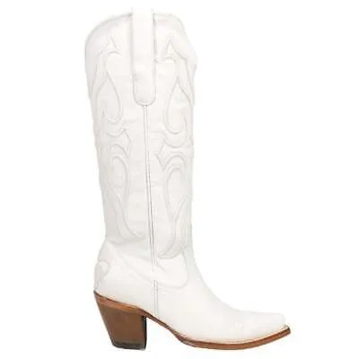 Сапоги Corral со стежками, ковбойские женские белые повседневные ботинки с зауженным носком Z5074