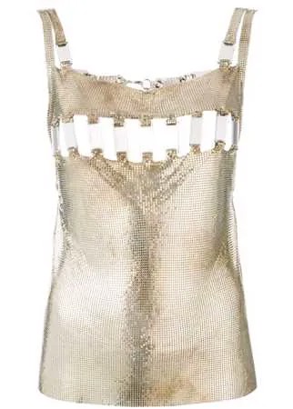 Paco Rabanne Pre-Owned блузка 1990-х годов Disco Mirror