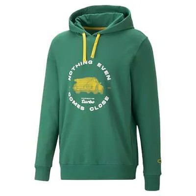 Puma Pl Graphic Pullover Hoodie Mens Green Casual Athletic Outerwear 53823408