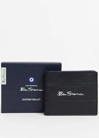 Кожаный бумажник с RFID-чипом Ben Sherman-Черный
