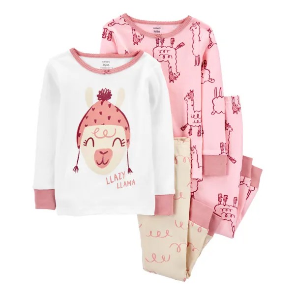 Carter's Пижама для девочки с ламами (4 предмета) 1M693210