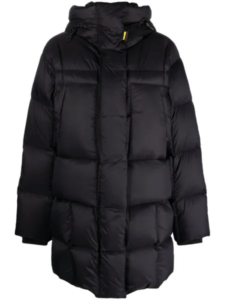 Parajumpers пуховик с капюшоном и нашивкой-логотипом, черный