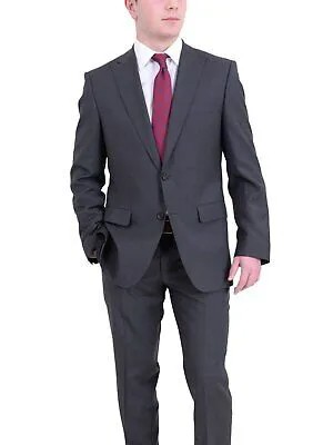 Hugo Boss The Fordham/серый шерстяной костюм в мини-клетку с остроконечными лацканами