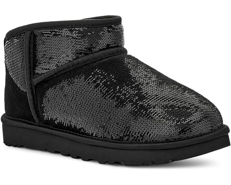 Ботинки UGG Classic Ultra Mini Mirror Ball, черный
