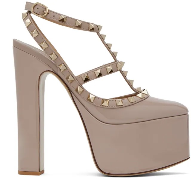 Туфли Valentino Garavani Taupe Rockstud 155