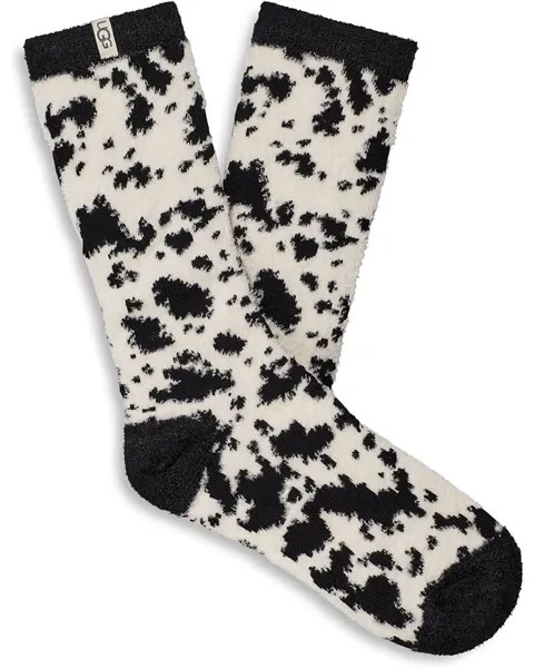 Носки UGG Leslie Graphic Crew Socks, цвет Black/White Gazella