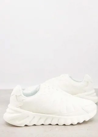 Белые уплотненные кроссовки с резиновыми вставками ASOS DESIGN-Белый