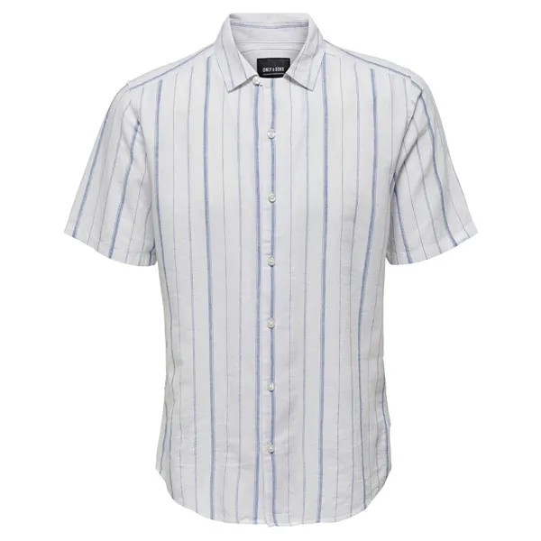 Рубашка с коротким рукавом Only & Sons Caiden Stripe Resort, белый