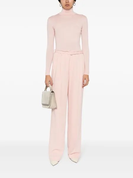 Ralph Lauren Collection шерстяные брюки строгого кроя, розовый
