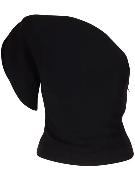 Roland Mouret топ на одно плечо, черный
