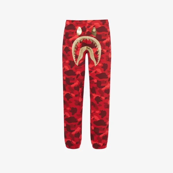 Спортивные брюки из хлопкового джерси с камуфляжным принтом shark A Bathing Ape, красный