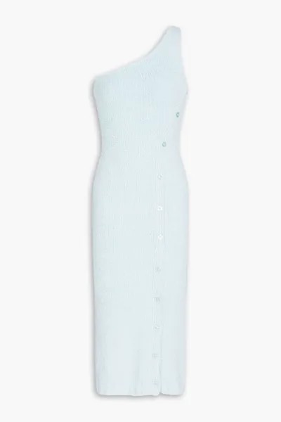 Платье миди Yvonne на одно плечо букле из смесового хлопка ROTATE BIRGER CHRISTENSEN, синий