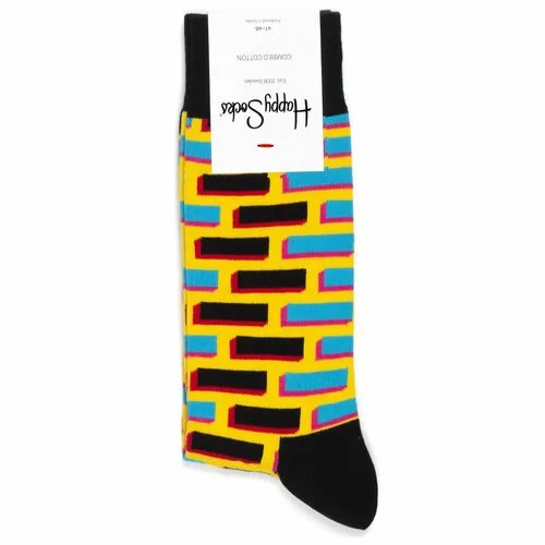 Носки Happy Socks Мужские носки с рисунками Happy Socks, размер 41-46, желтый