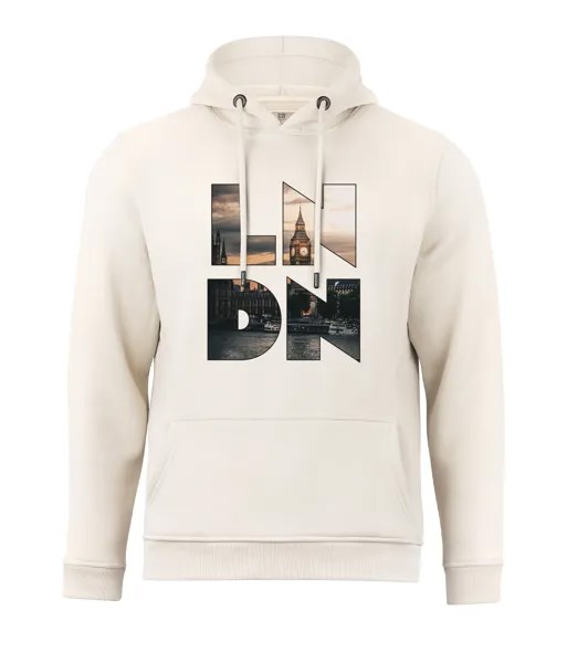 Толстовка Cotton Prime Skyline Hoodie London Weltenbummler Kollektion, песочный