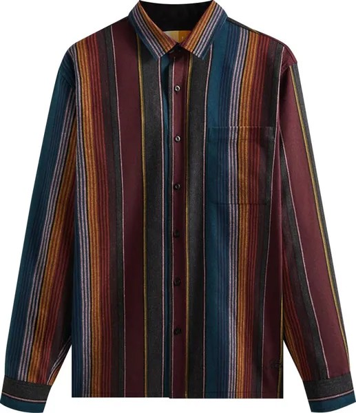 Рубашка Kith Striped Ludlow Shirt 'Void', разноцветный