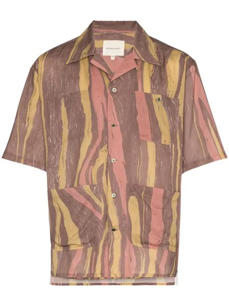 Nicholas Daley полосатая рубашка Aloha с короткими рукавами