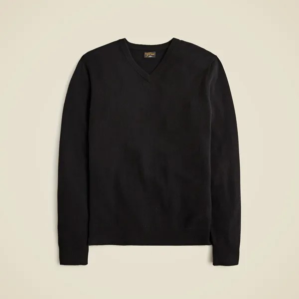 Кашемировый свитер с V-образным вырезом J.Crew, черный