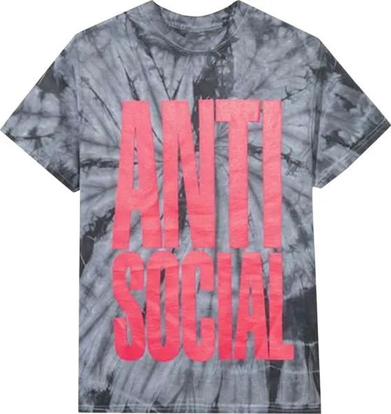 Футболка Anti Social Social Club Heatwave Tee 'Black Tie Dye', черный