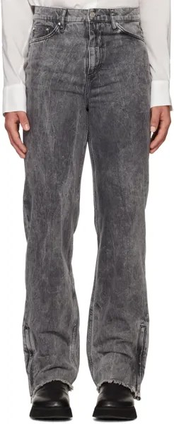 Серые джинсы свободного кроя с эффектом потертости Han Kjobenhavn