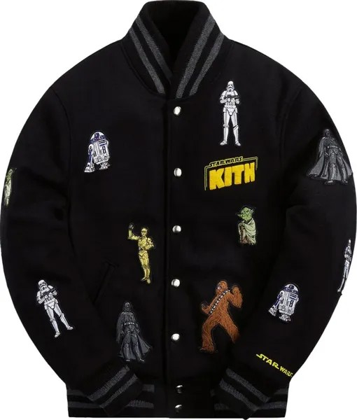 Куртка Kith For Star Wars for Golden Bear Varsity Jacket 'Black', черный