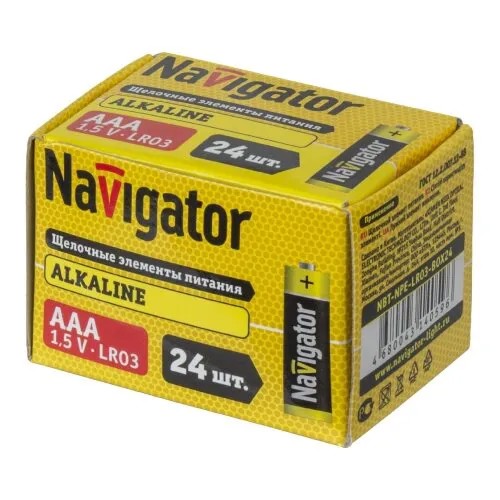 Элемент питания Navigator 14 059 NBT-NPE-LR03-BOX24, блистер 24 штуки