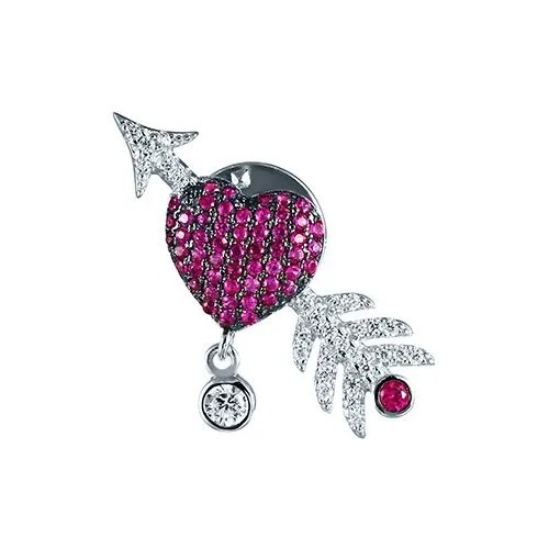 Брошь ELEMENT47, серебро, 925 проба