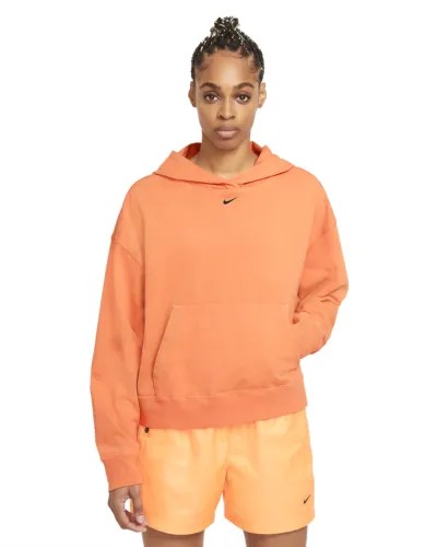Женская худи Nike Sportswear Atomic Orange/Black с эффектом потертости — XS