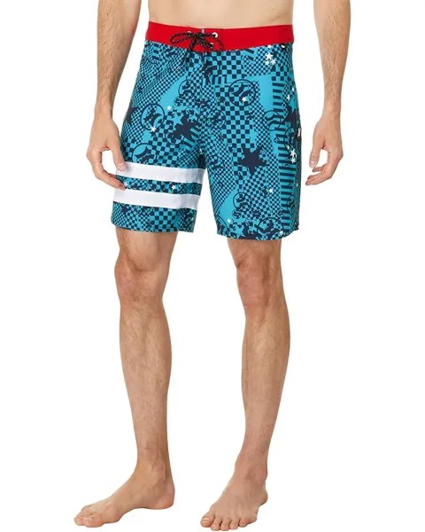 Шорты Hurley Phntm Eco 25Th S2 Blk Party 18, цвет Cyan