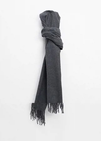 Серый шарф Bershka