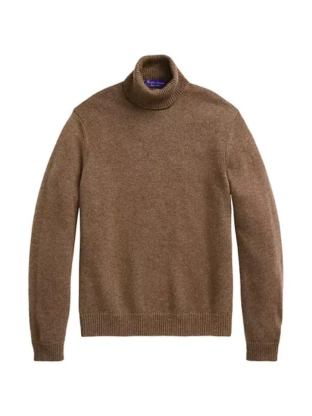 Кашемировый свитер с высоким воротником Ralph Lauren Purple Label, цвет taupe melange