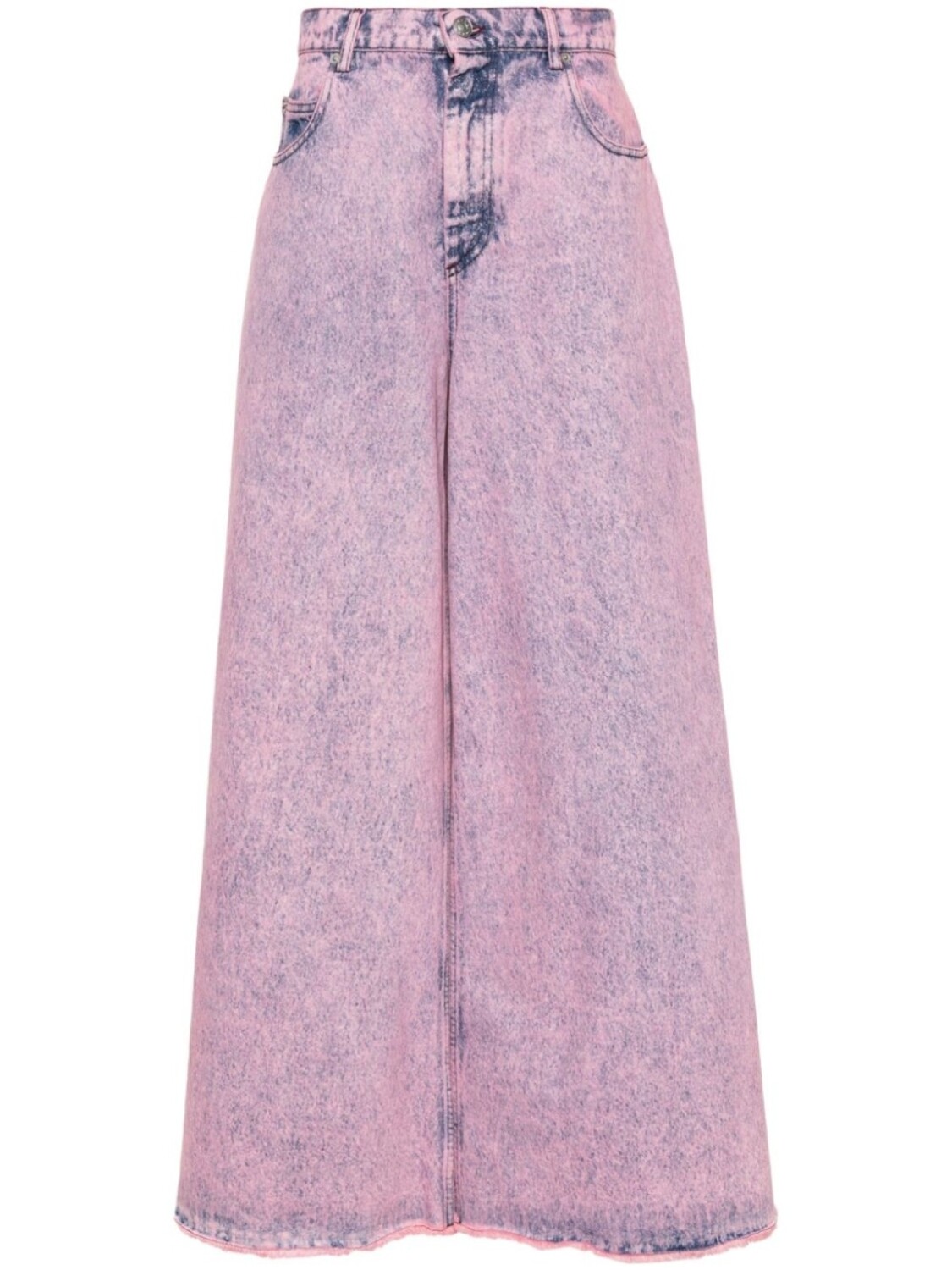 Marni широкие джинсы с эффектом потертости, розовый