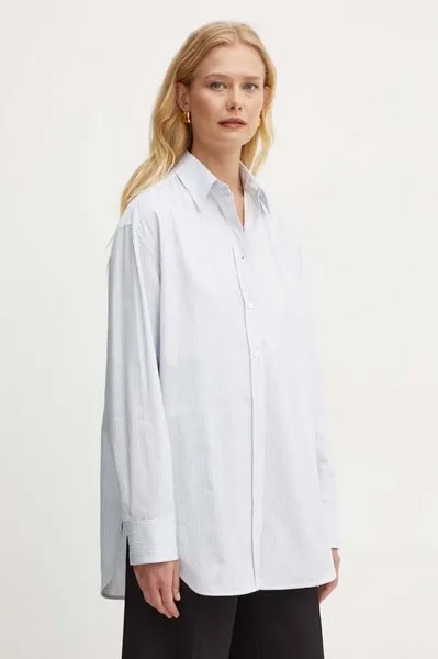 Хлопковая рубашка Weekend Max Mara, синий