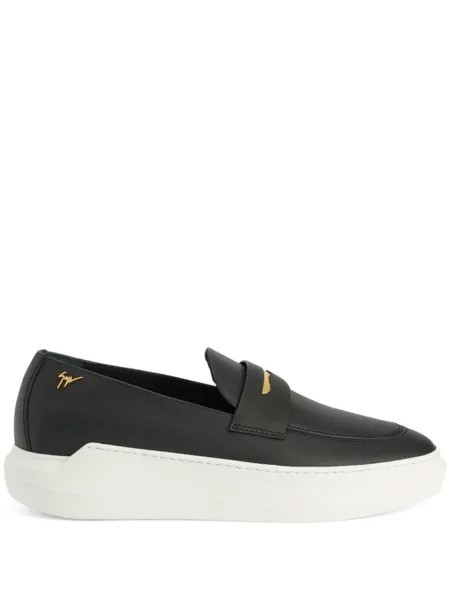 Giuseppe Zanotti лоферы New Conley с логотипом, черный