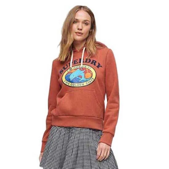 Худи Superdry Travel Postcard Graphic, оранжевый
