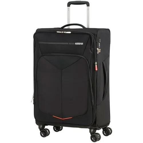 Чемодан American Tourister, 119 л, размер L, черный