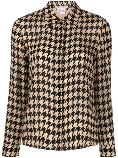 Alice+Olivia шелковая рубашка Willa