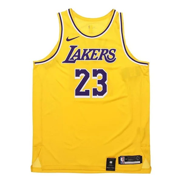 Майка Nike NBA AU Player Edition lakers LeBron James Connected Jersey Sports Basketball Yellow, желтый